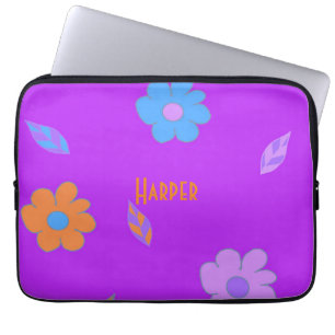 Housse Pour Ordinateur Portable Fleur Rétro Cute