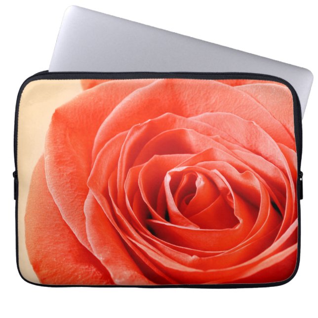 Housse Pour Ordinateur Portable Fleur rose (Devant)