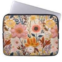 Fleur sauvage Beau Monogramme orange et rose