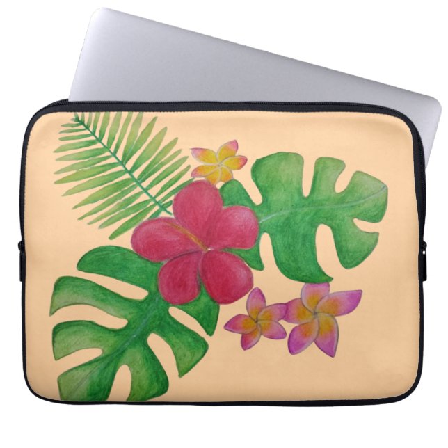 Housse Pour Ordinateur Portable Fleur tropicale (Devant)