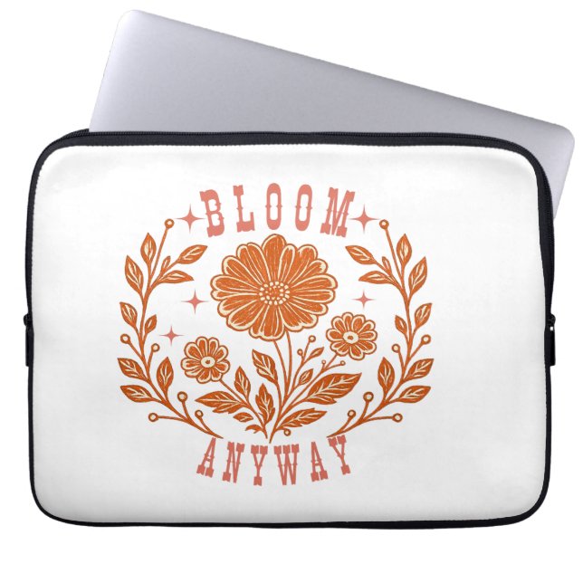 Housse Pour Ordinateur Portable Fleurir quand même (Devant)