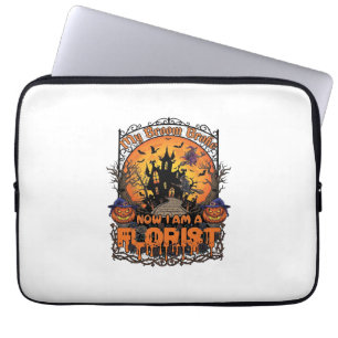 Housse Pour Ordinateur Portable Fleuriste balai cassé sorcière Halloween citrouill