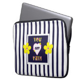 Housse Pour Ordinateur Portable Fleuron d'art jaune brillant (devant gauche)