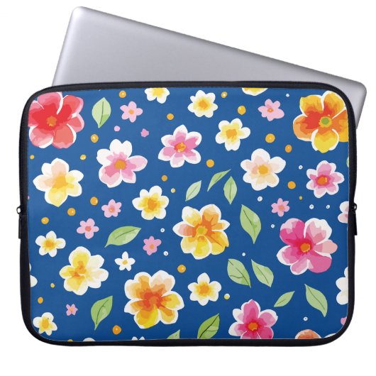 Housse Pour Ordinateur Portable Fleurs (Devant)