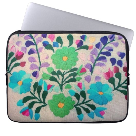 Housse Pour Ordinateur Portable fleurs (Devant)