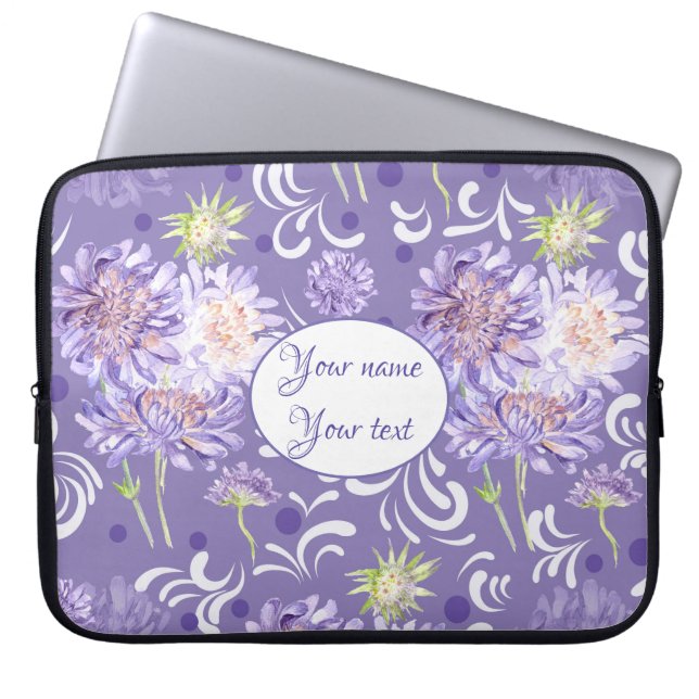 Housse Pour Ordinateur Portable fleurs (Devant)