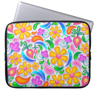 Housse Pour Ordinateur Portable Fleurs