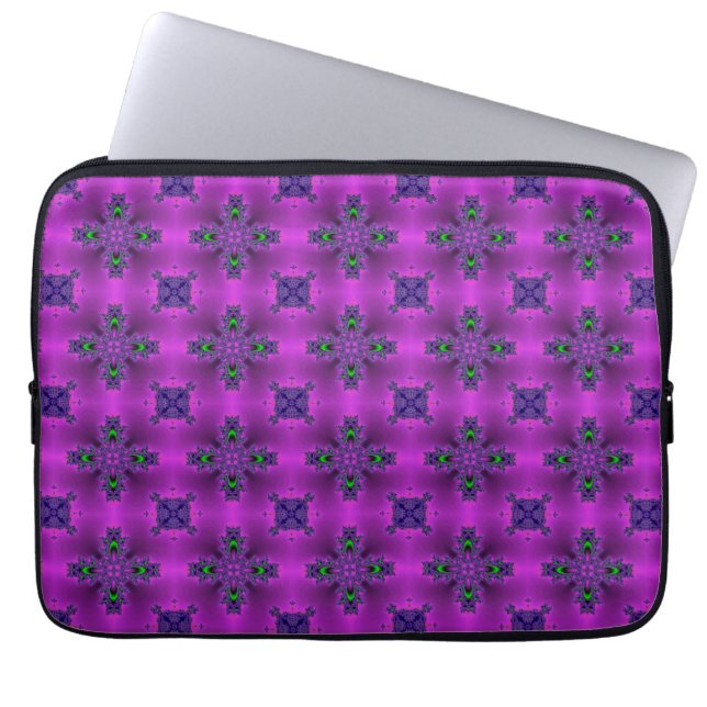 Housse Pour Ordinateur Portable Fleurs Artdeco dans le style rétro (Devant)