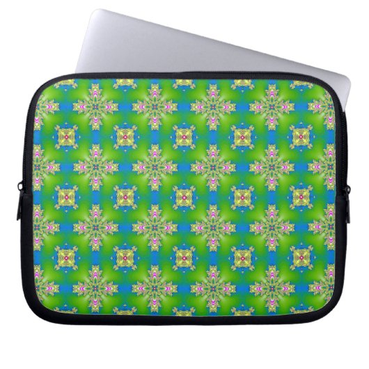 Housse Pour Ordinateur Portable Fleurs Artdeco dans le style rétro (Devant)