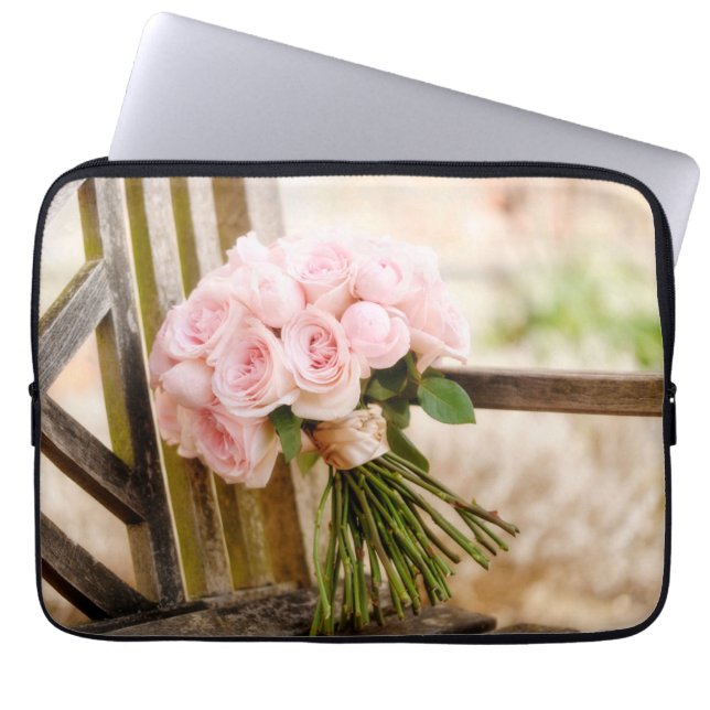 Housse Pour Ordinateur Portable Fleurs | Bouquet rose (Devant)