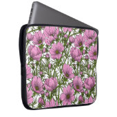 Housse Pour Ordinateur Portable Fleurs Cosmos roses (Devant droit)