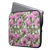 Housse Pour Ordinateur Portable Fleurs Cosmos roses (devant gauche)