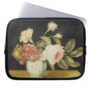 Housse Pour Ordinateur Portable Fleurs dans un pot de Delft (huile sur le panneau)
