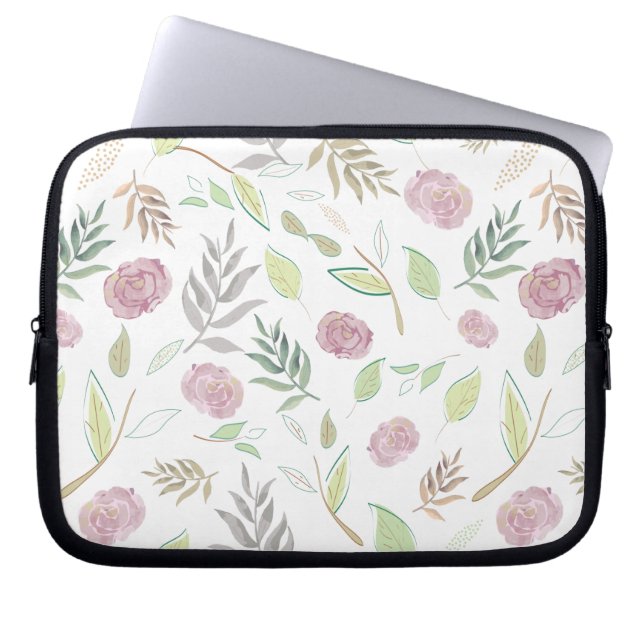 Housse Pour Ordinateur Portable Fleurs d'aquarelle 1 (Devant)