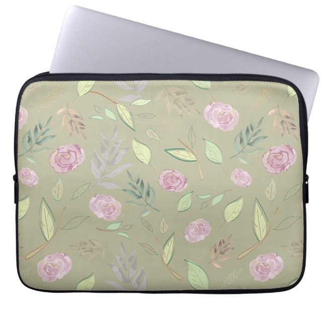Housse Pour Ordinateur Portable Fleurs d'aquarelle festive 5 (Devant)