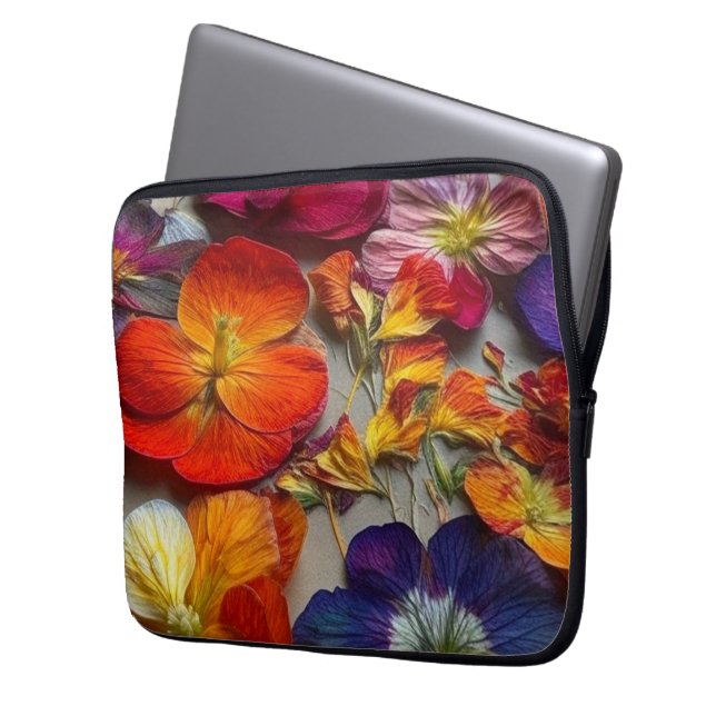 Housse Pour Ordinateur Portable Fleurs d'art (devant gauche)