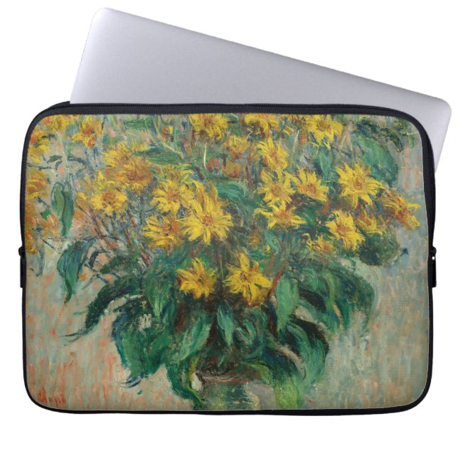 Housse Pour Ordinateur Portable Fleurs d'artichauts de Jérusalem - Claude Monet (Devant)