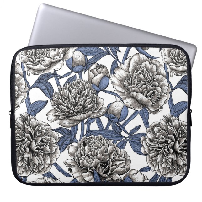 Housse Pour Ordinateur Portable Fleurs de cendres blanches (Devant)