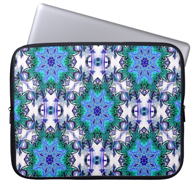 Housse Pour Ordinateur Portable Fleurs de glace.... (Devant)