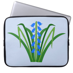 Housse Pour Ordinateur Portable Fleurs de Jacinthe Bleue pour Garçon au Printemps