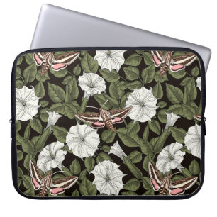 Housse Pour Ordinateur Portable Fleurs de lune et sphinx Mois