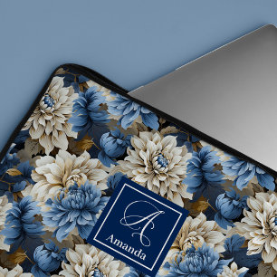 Housse pour ordinateur portable fleurs de luxe mar
