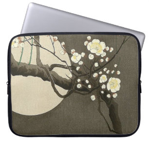 Housse Pour Ordinateur Portable Fleurs de prune la nuit par le cru d'Ohara Koson