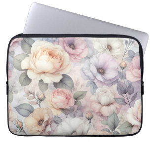 Housse Pour Ordinateur Portable Fleurs de rose élégantes