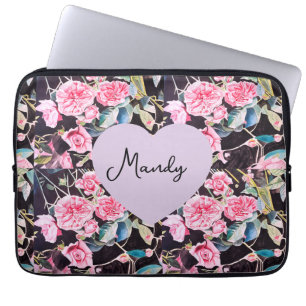 Housse Pour Ordinateur Portable Fleurs de roseau aquarelle florale filles