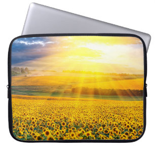 Housse Pour Ordinateur Portable Fleurs de soleil