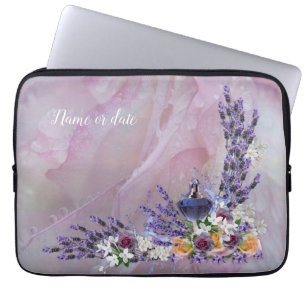 Housse Pour Ordinateur Portable Fleurs de tubéreuse et de lavande