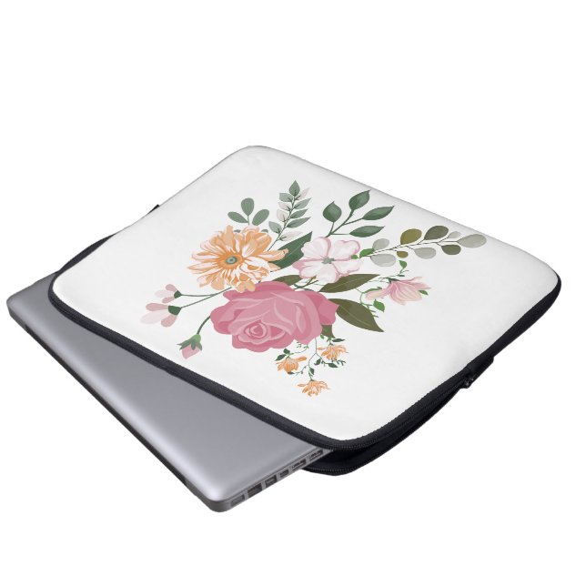 Housse Pour Ordinateur Portable Fleurs d'eau (Devant bas)