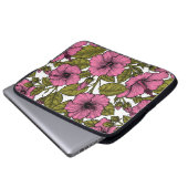 Housse Pour Ordinateur Portable Fleurs d'hibiscus roses (Devant bas)