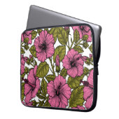 Housse Pour Ordinateur Portable Fleurs d'hibiscus roses (devant gauche)