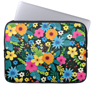 Housse Pour Ordinateur Portable Fleurs Ditsy Vibrantes Motif Floral-43785