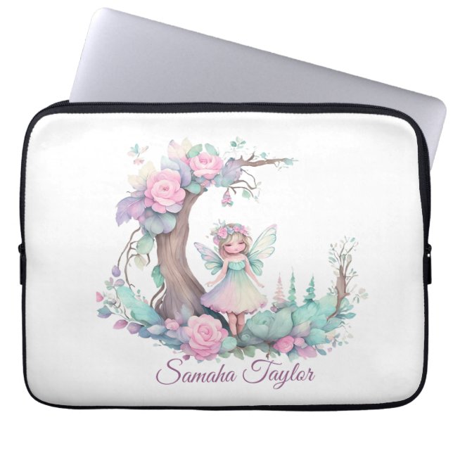 Housse Pour Ordinateur Portable Fleurs et aquarelle (Devant)