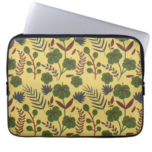 Housse Pour Ordinateur Portable Fleurs et papillons floraux motifs sans soudure