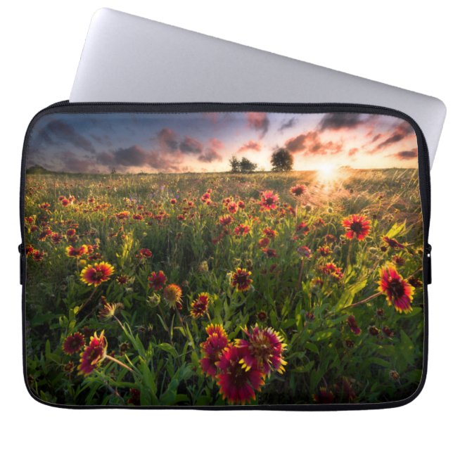 Housse Pour Ordinateur Portable Fleurs | Fleur sauvage indien Texas (Devant)