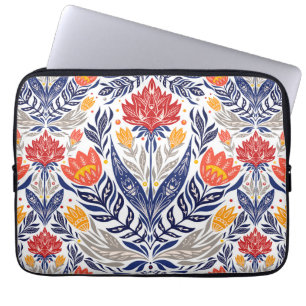 Housse Pour Ordinateur Portable Fleurs folkloriques motif