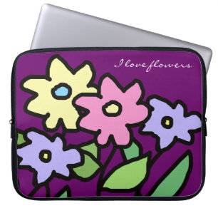 Housse Pour Ordinateur Portable fleurs graphiques