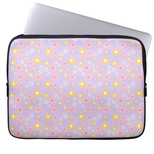 Housse Pour Ordinateur Portable Fleurs Illustrées (Devant)