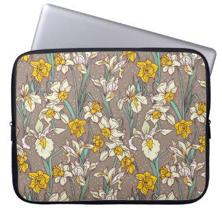 Housse Pour Ordinateur Portable Fleurs Iris Narcissus Vintage sans fil
