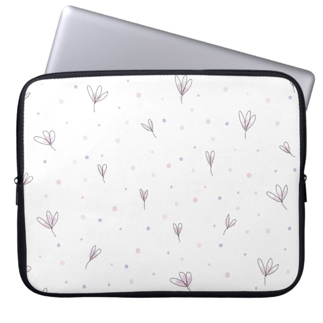 Housse Pour Ordinateur Portable Fleurs Lilac (Devant)