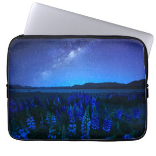 Housse Pour Ordinateur Portable Fleurs Lupines fleurissant à Night Lake Tekapo