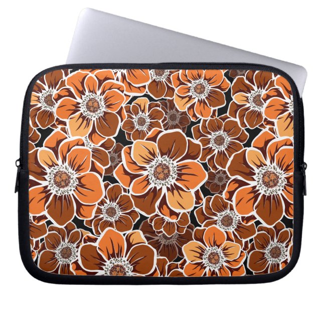 Housse Pour Ordinateur Portable Fleurs Mandala 2 (Devant)