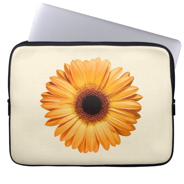 Housse Pour Ordinateur Portable Fleurs | Orange Gerbera (Devant)