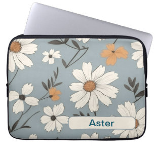 Housse Pour Ordinateur Portable Fleurs rétro 1 manche portable