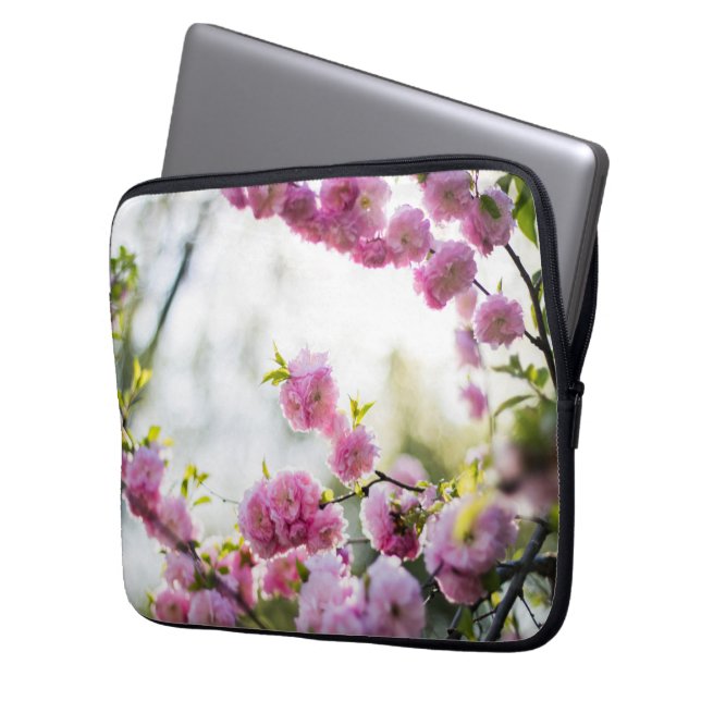 Housse Pour Ordinateur Portable fleurs roses agréables (devant gauche)