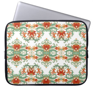 Housse Pour Ordinateur Portable Fleurs rouges style chinois