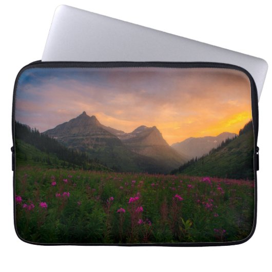 Housse Pour Ordinateur Portable Fleurs sauvages de glacier (Devant)
